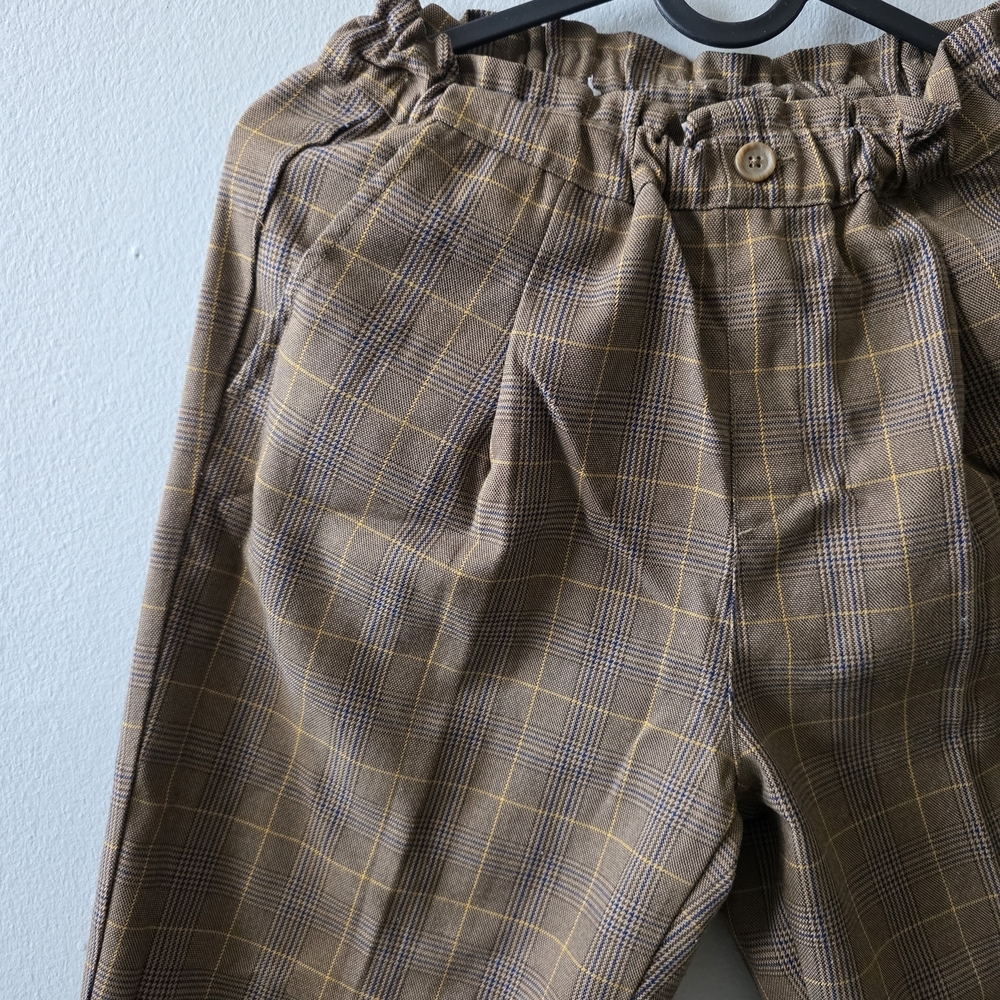 Uniqlo Brown Checkered Women's Trousers - Picture 4 of 5
